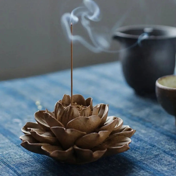 BWOOOH Tibetan Backflow Lotus Meditation Incense Burner - Lotus - Incense Burner