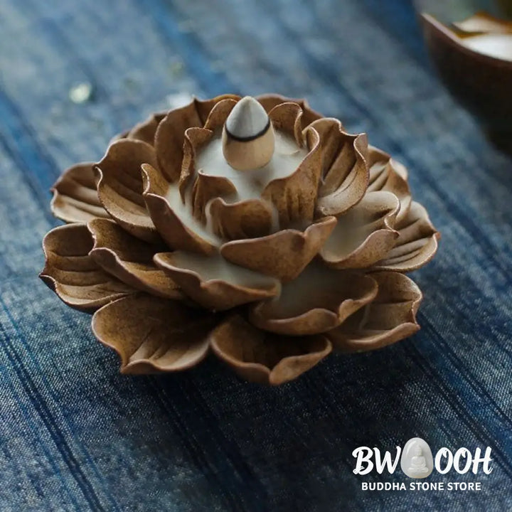 BWOOOH Tibetan Backflow Lotus Meditation Incense Burner - Lotus - Incense Burner