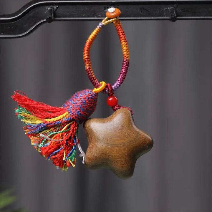 BWOOOH Tibetan Colored Rope Green Sandalwood Star Moon Pe