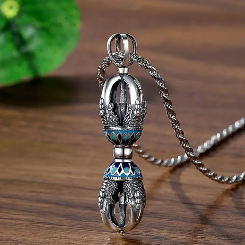 Buddha Stones Tibetan Copper Vajra Dorje Spiritual Power Necklace Pendant - BWOOOH - Copper Vajra - Necklaces & Pendants