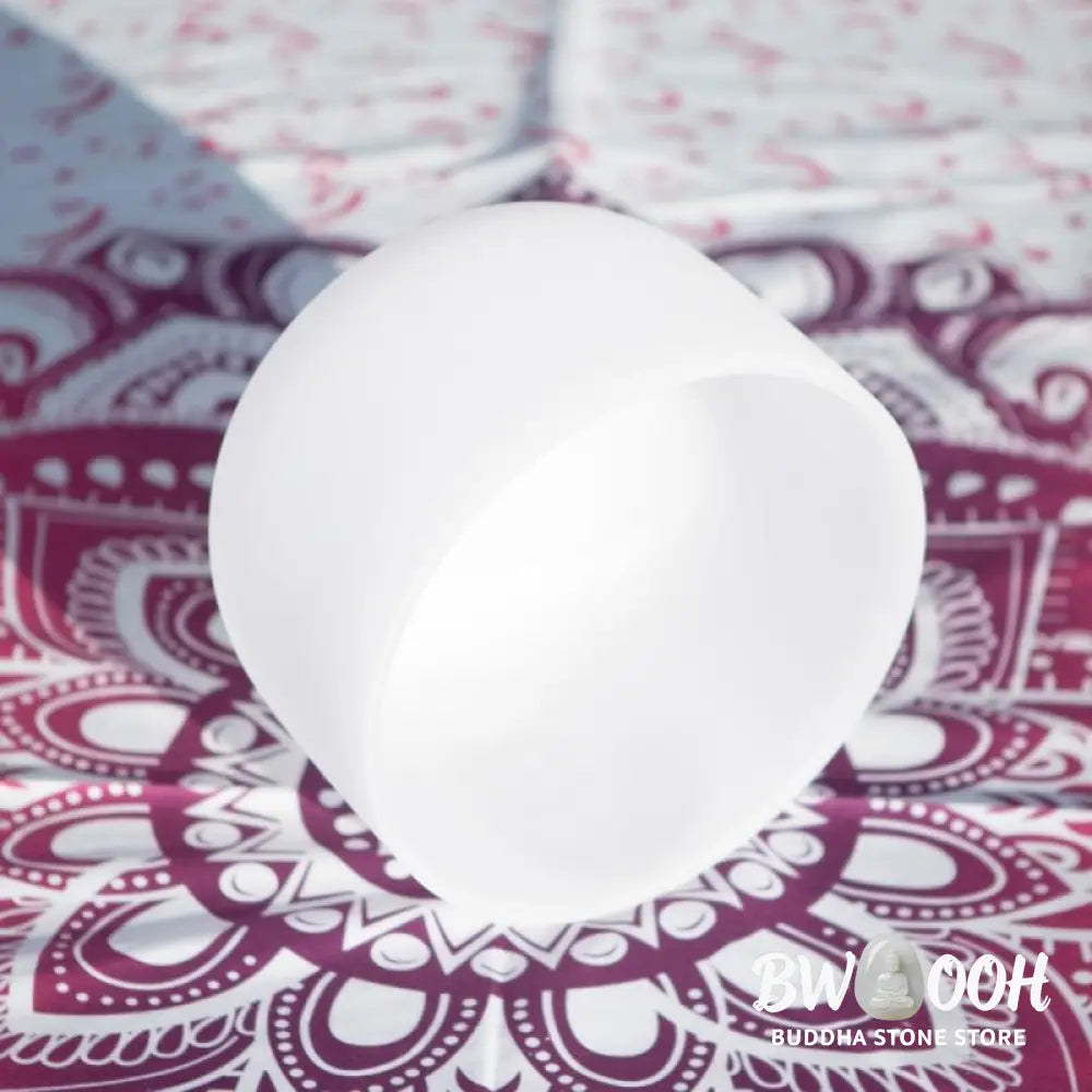 BWOOOH Tibetan Crystal Sound Bowl Handcrafted for Yoga Healing and Meditation Singing Bowl - 7 IN (17.8CM)