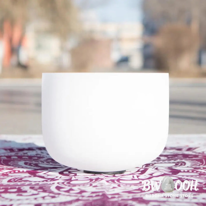 BWOOOH Tibetan Crystal Sound Bowl Handcrafted for Yoga Healing and Meditation Singing Bowl - 7 IN (17.8CM)