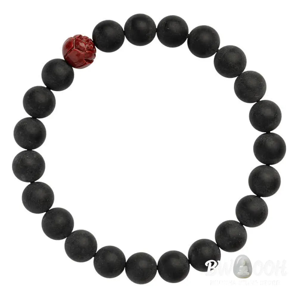 BWOOOH Tibetan Cypress Cinnabar Lotus Healing Bracelet | natural stone spiritual bracelet for healing and mindful living