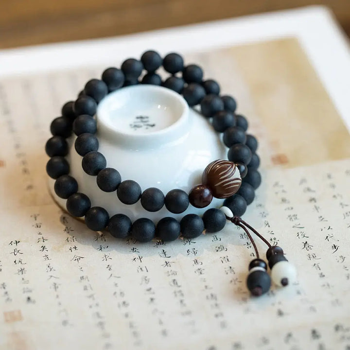 BWOOOH Tibetan Double Layer Cypress Bodhi Lotus Healing Bracelet - BWOOOH - Cypress(Wrist Circumference 14-15cm)