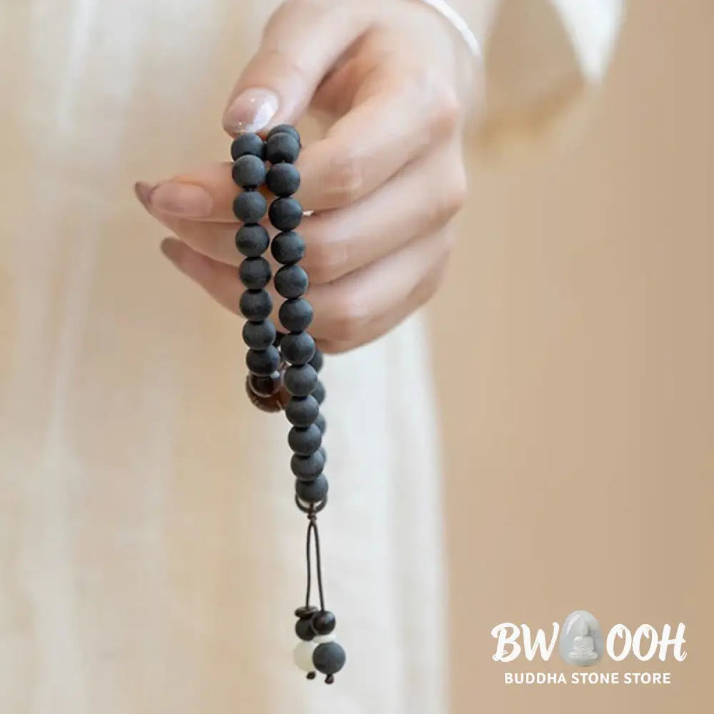 Buddha Stones Tibetan Double Layer Cypress Bodhi Lotus Healing Bracelet - BWOOOH - Cypress(Wrist Circumference 14-15cm)