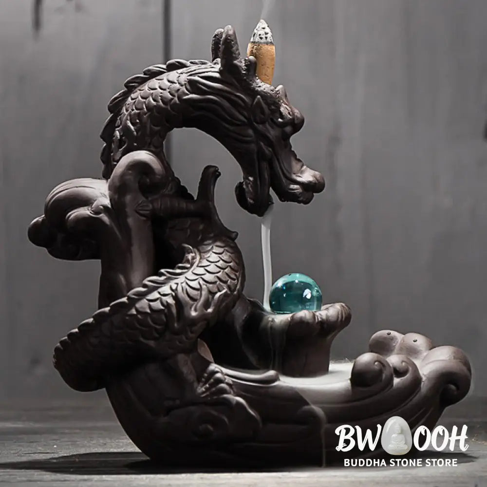BWOOOH Tibetan Dragon Protection Incense Burner Decoration - Incense Burner
