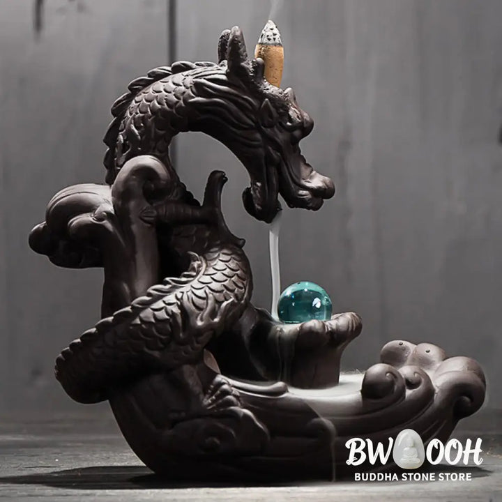 BWOOOH Tibetan Dragon Protection Incense Burner Decoration - Incense Burner