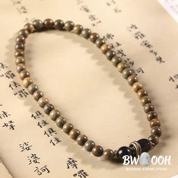 BWOOOH Tibetan Green Sandalwood Crystal Soothing Peace Bracelet - Bracelet - Bracelet