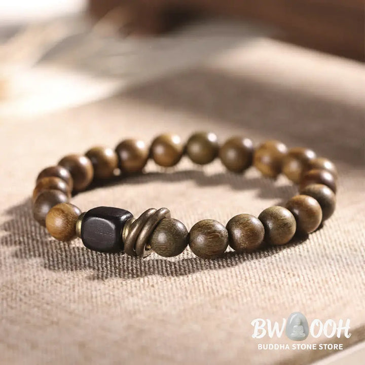 BWOOOH Tibetan Green Sandalwood Crystal Soothing Peace Bracelet - Bracelet - Bracelet