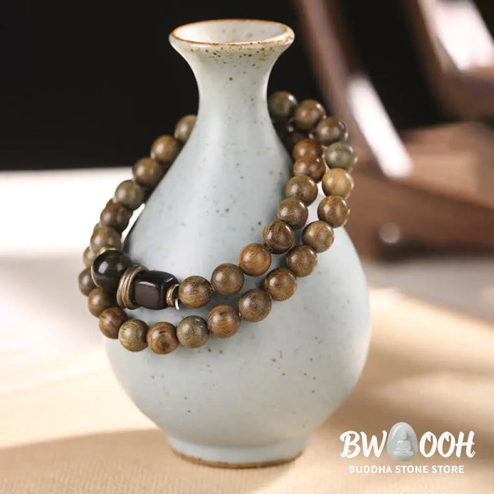 BWOOOH Tibetan Green Sandalwood Crystal Soothing Peace Bracelet - Bracelet - Bracelet