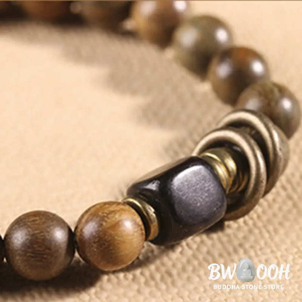 BWOOOH Tibetan Green Sandalwood Crystal Soothing Peace Bracelet - Bracelet - Bracelet