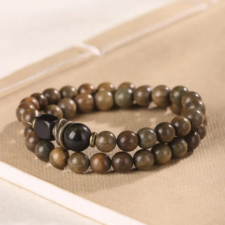 BWOOOH Tibetan Green Sandalwood Crystal Soothing Peace Bracelet - Bracelet - Bracelet