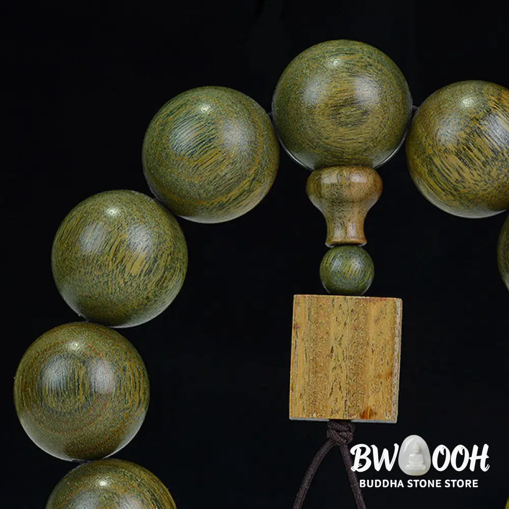 Buddha Stones Tibetan Green Sandalwood Cure Bracelet - BWOOOH - Bracelet