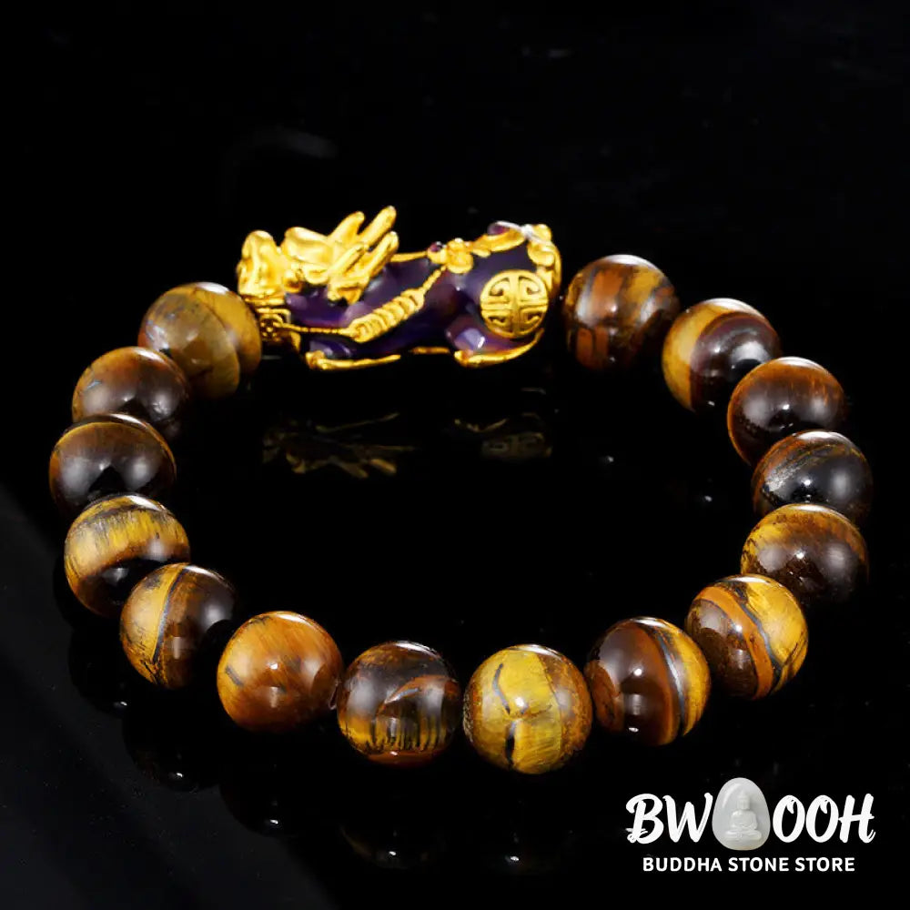Buddha Stones Tibetan Handcrafted Tiger Eye Feng Shui Bracelet - BWOOOH - Tiger Eye - Bracelet