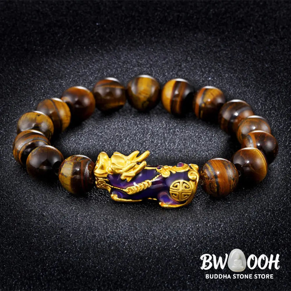 Buddha Stones Tibetan Handcrafted Tiger Eye Feng Shui Bracelet - BWOOOH - Tiger Eye - Bracelet