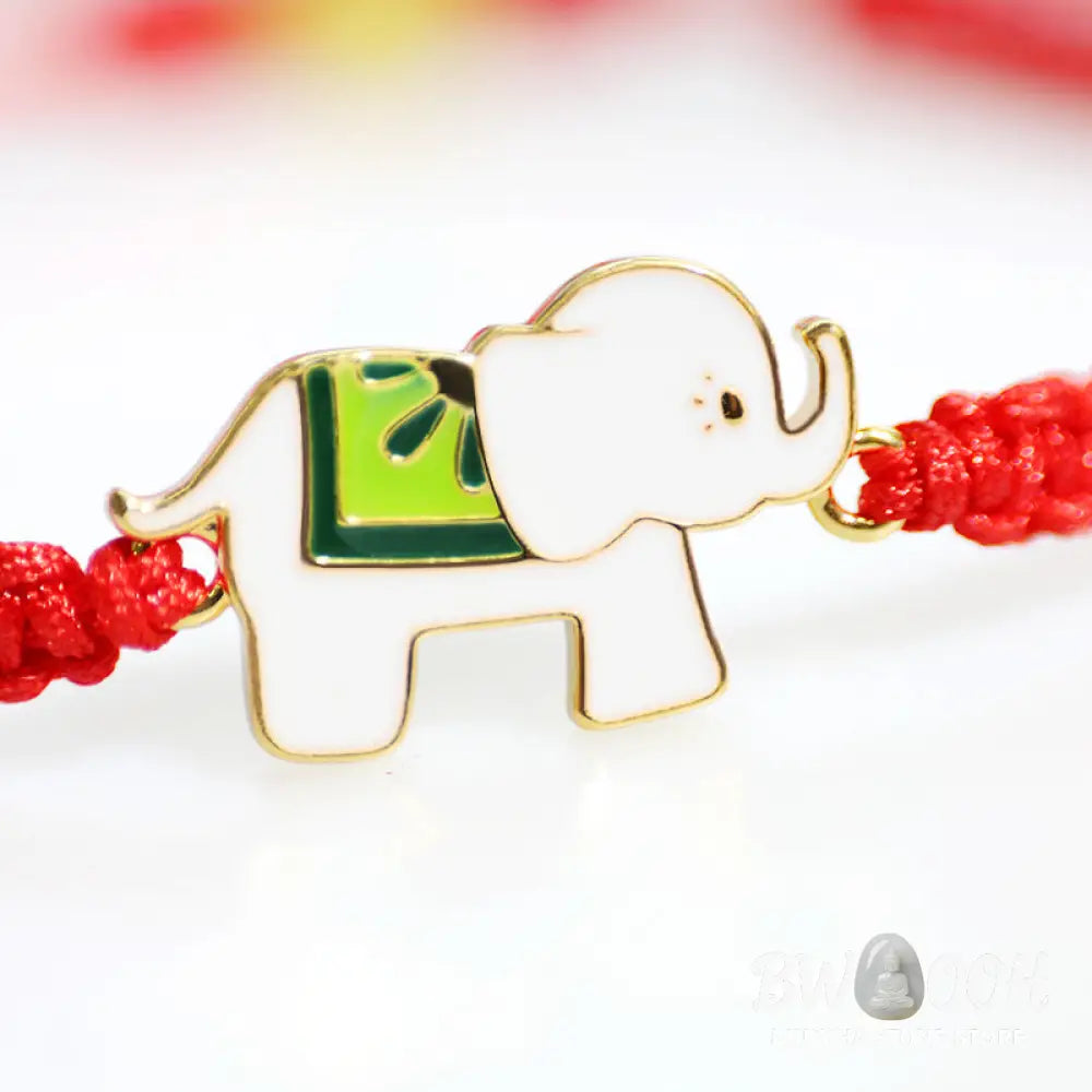 BWOOOH Tibetan Handmade 925 Sterling Silver Lucky Elephant Red String Bracelet - ELEPHANT SYMBOL(Bracelet Size