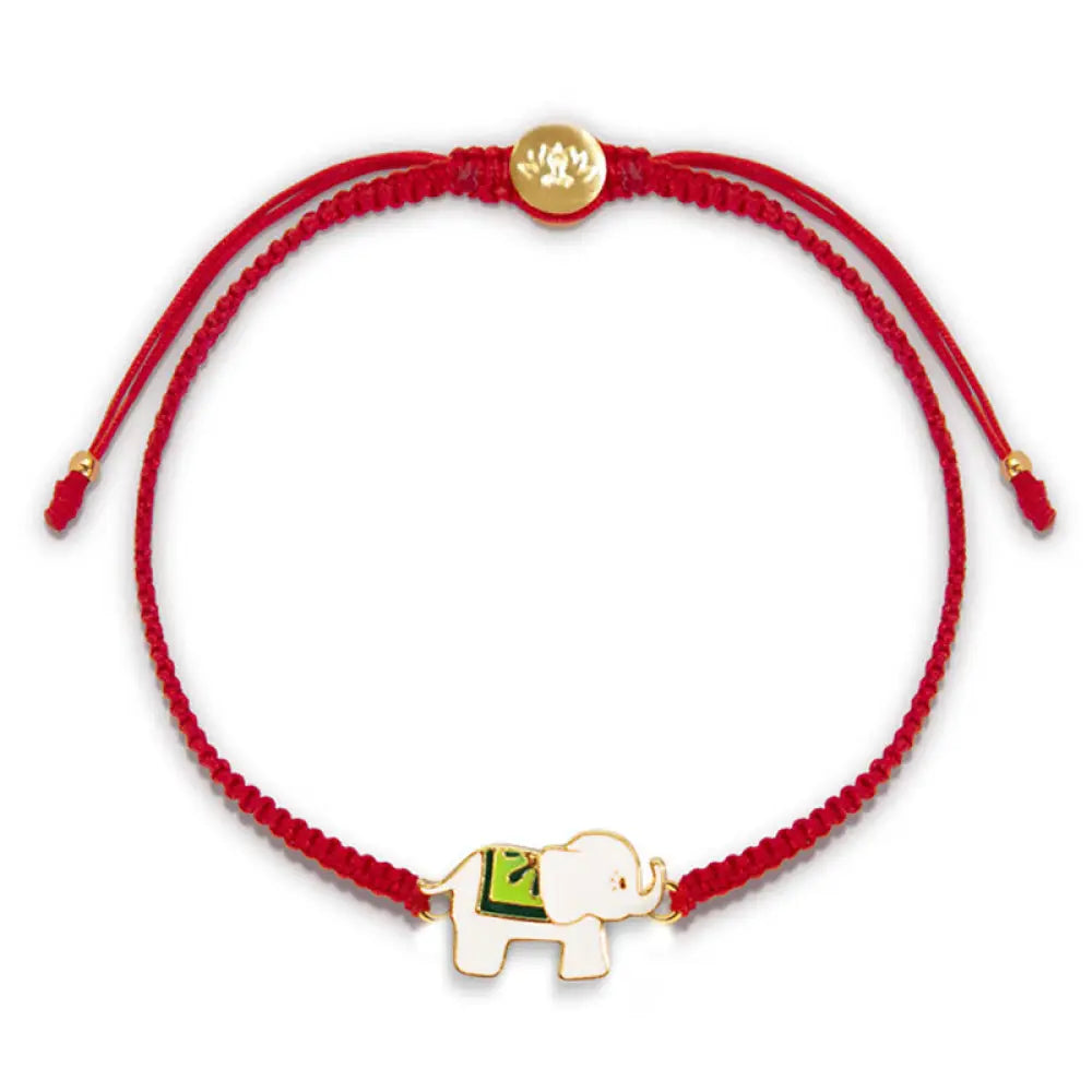 BWOOOH Tibetan Handmade 925 Sterling Silver Lucky Elephant Red String Bracelet - ELEPHANT SYMBOL(Bracelet Size