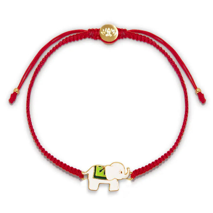 BWOOOH Tibetan Handmade 925 Sterling Silver Lucky Elephant Red String Bracelet - ELEPHANT SYMBOL(Bracelet Size
