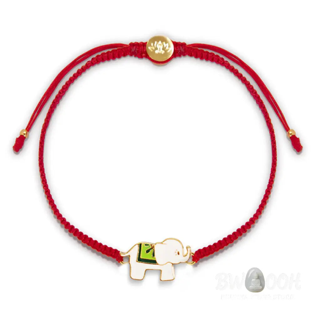 BWOOOH Tibetan Handmade 925 Sterling Silver Lucky Elephant Red String Bracelet - ELEPHANT SYMBOL(Bracelet Size