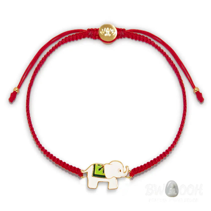 BWOOOH Tibetan Handmade 925 Sterling Silver Lucky Elephant Red String Bracelet - ELEPHANT SYMBOL(Bracelet Size