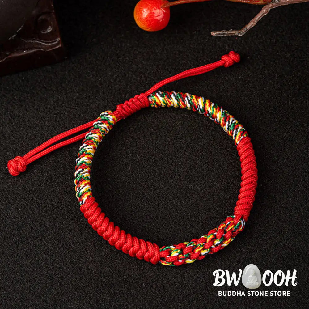 Buddha Stones Tibetan Handmade Colorful King Kong Knot Luck Braid String Bracelet - BWOOOH - Bracelet