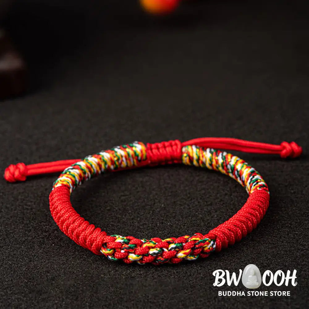Buddha Stones Tibetan Handmade Colorful King Kong Knot Luck Braid String Bracelet - BWOOOH - Bracelet