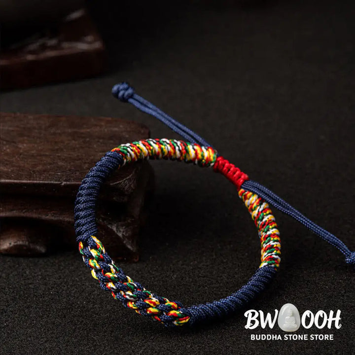 Buddha Stones Tibetan Handmade Colorful King Kong Knot Luck Braid String Bracelet - BWOOOH - Bracelet