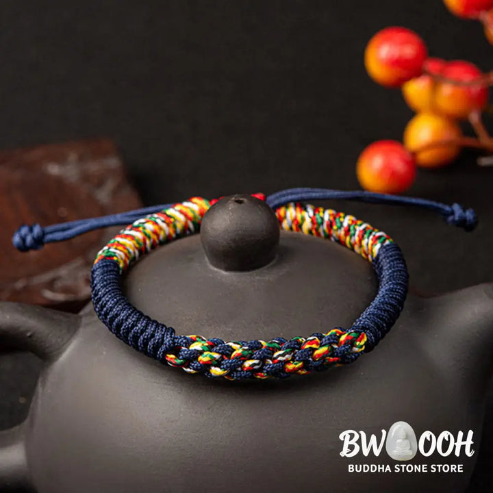 Buddha Stones Tibetan Handmade Colorful King Kong Knot Luck Braid String Bracelet - BWOOOH - Bracelet