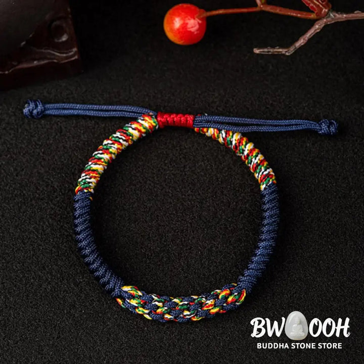 Buddha Stones Tibetan Handmade Colorful King Kong Knot Luck Braid String Bracelet - BWOOOH - Bracelet