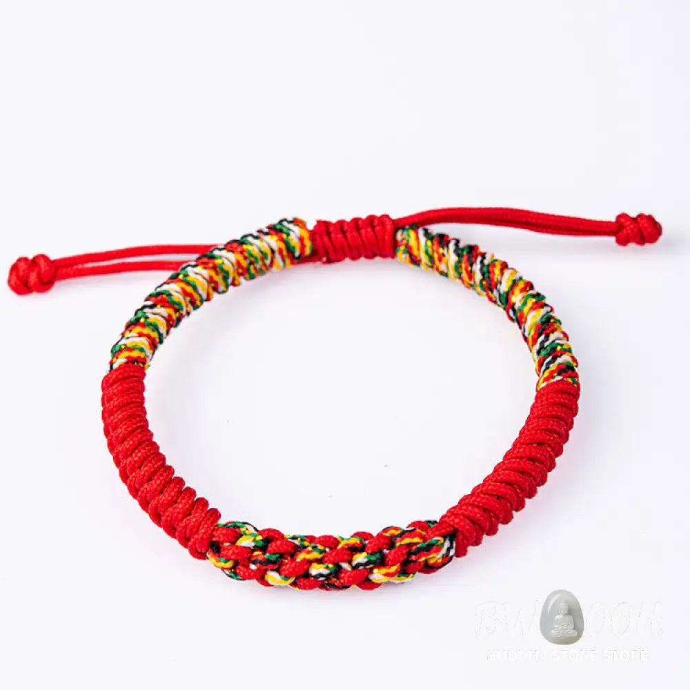 Buddha Stones Tibetan Handmade Colorful King Kong Knot Luck Braid String Bracelet - BWOOOH - Bracelet