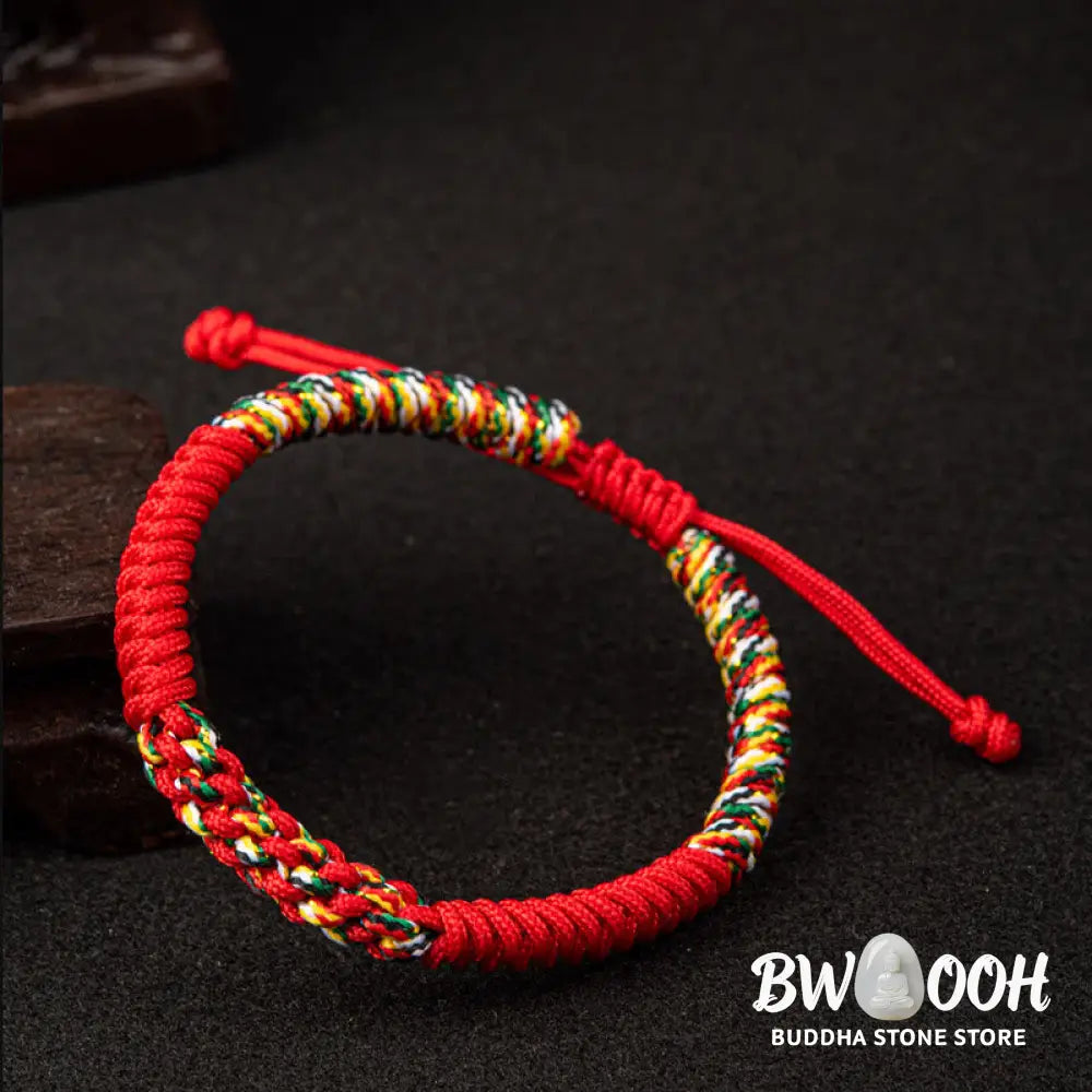 Buddha Stones Tibetan Handmade Colorful King Kong Knot Luck Braid String Bracelet - BWOOOH - Bracelet