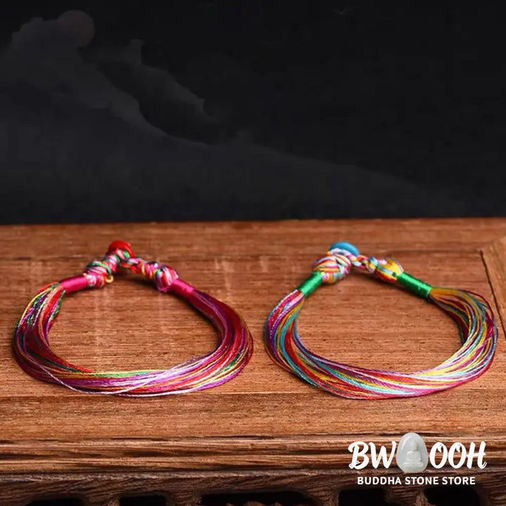 BWOOOH Tibetan Handmade Five Colorful Thread Dragon Boat Festival Protection Adult Child String Bracelet