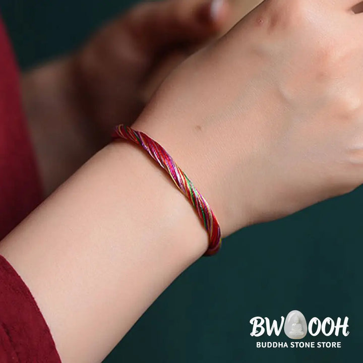 BWOOOH Tibetan Handmade Five Colorful Thread Dragon Boat Festival Protection Adult Child String Bracelet