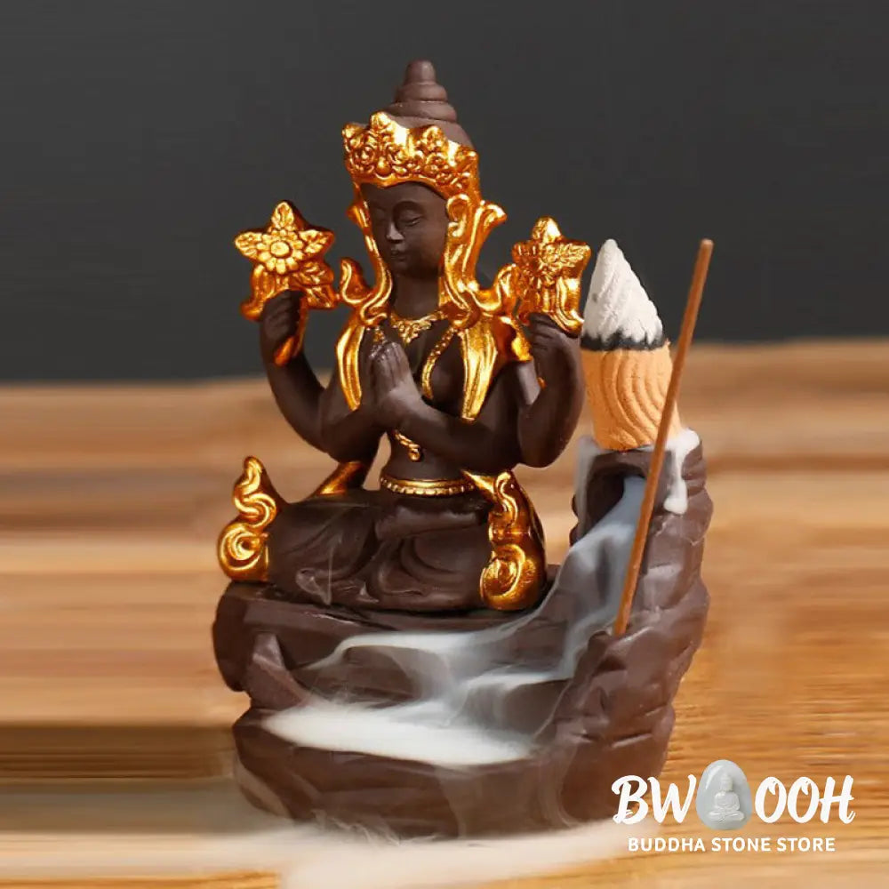 Buddha Stones Tibetan Buddha Healing Incense Burner Decoration - Incense Burner