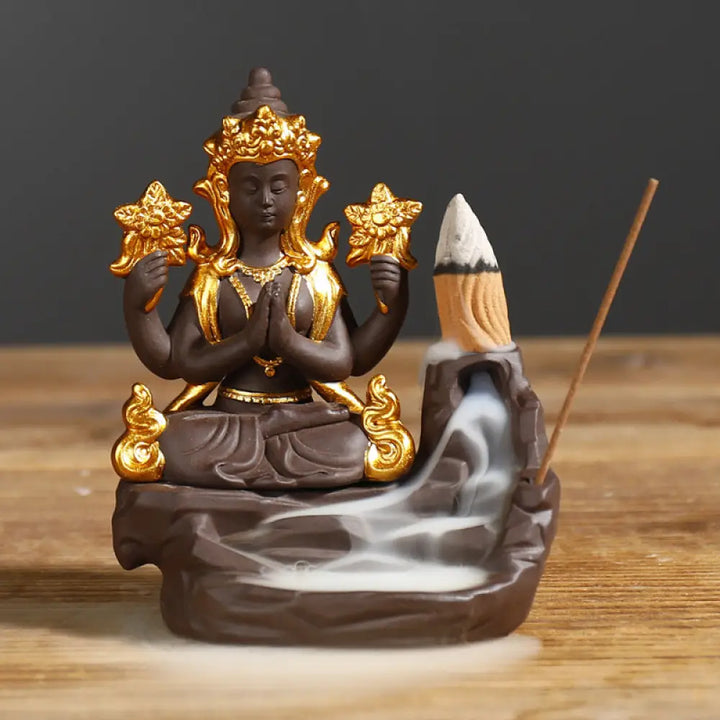 BWOOOH handcrafted incense burner - Tibetan Buddha Healing Incense Burn