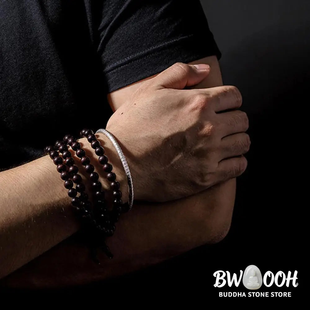 Buddha Stones Tibetan Heart Sutra White Copper Luck Bracelet - BWOOOH - White Copper - Bracelet