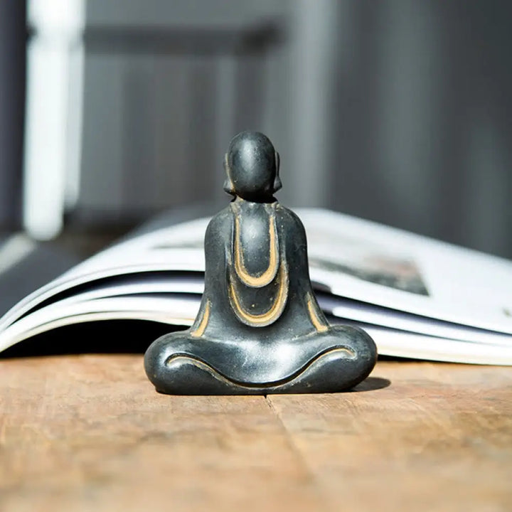 BWOOOH resin Buddha statue - Tibetan Buddha Iron Powder Rust Cas