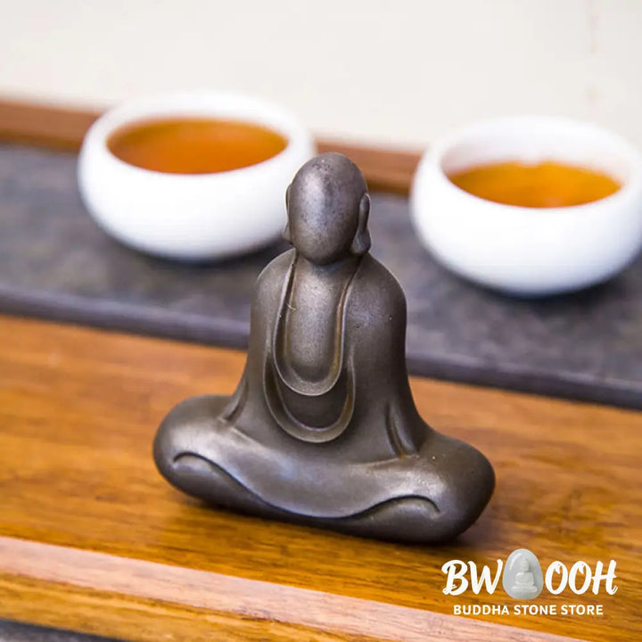 BWOOOH resin Buddha statue - Tibetan Buddha Iron Powder Rust Cas