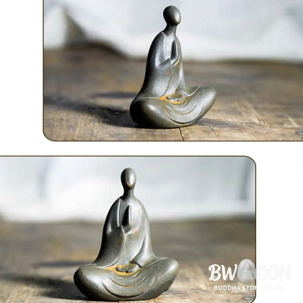 BWOOOH resin Buddha statue - Tibetan Buddha Iron Powder Rust Cas