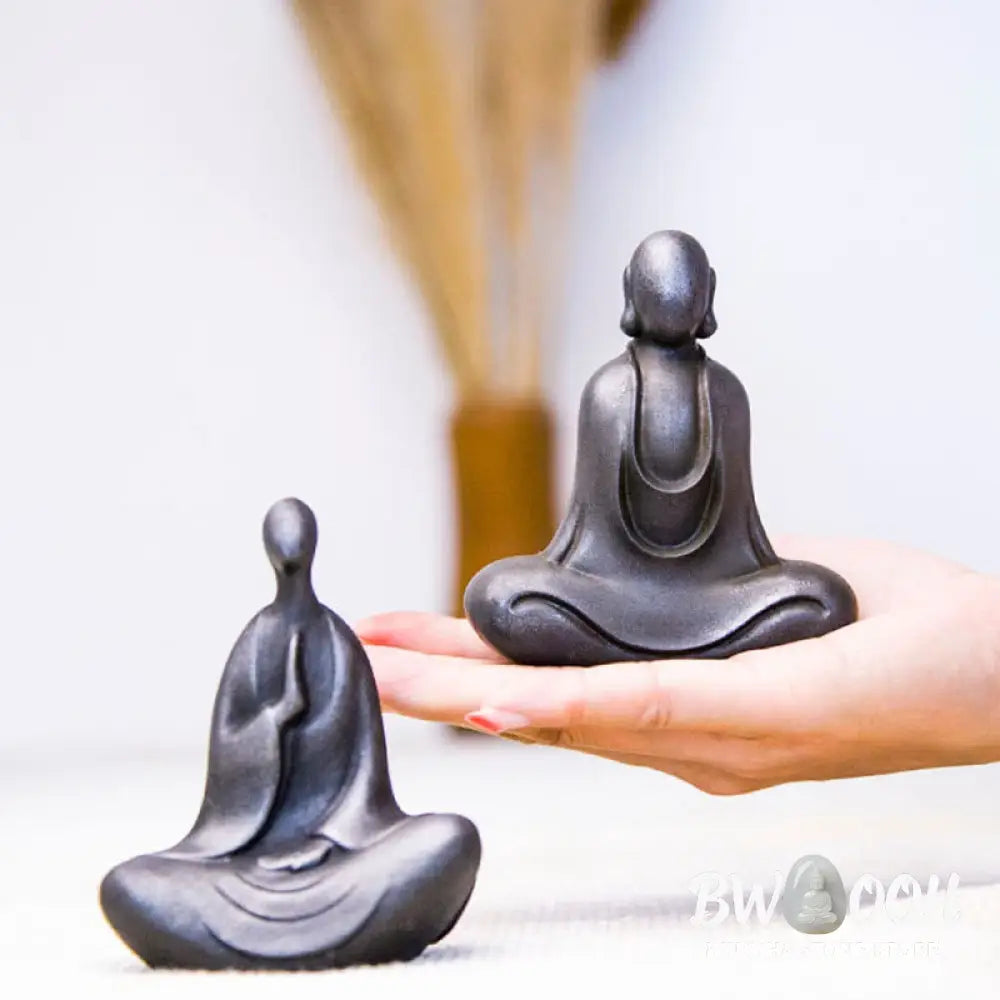 BWOOOH resin Buddha statue - Tibetan Buddha Iron Powder Rust Cas