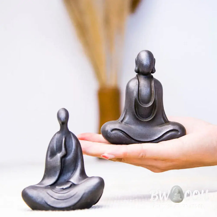 BWOOOH resin Buddha statue - Tibetan Buddha Iron Powder Rust Cas