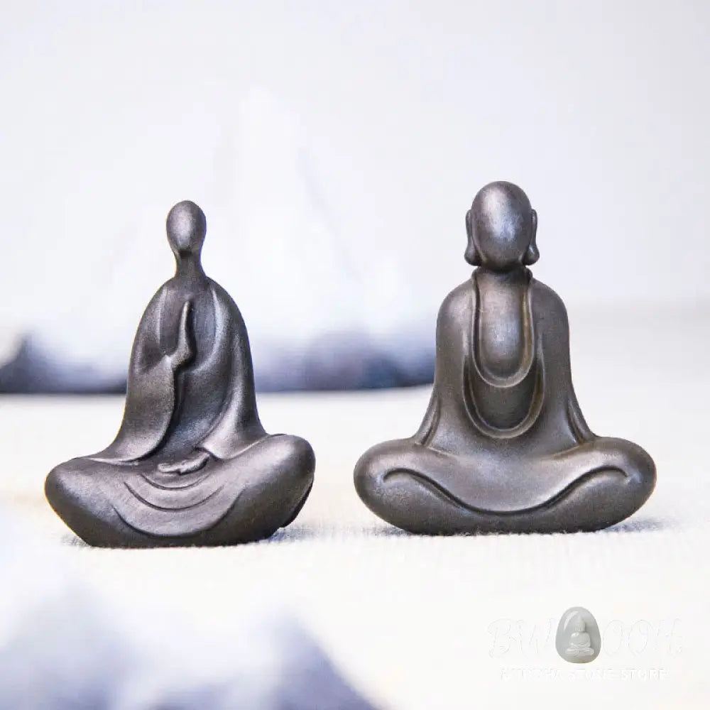 BWOOOH resin Buddha statue - Tibetan Buddha Iron Powder Rust Cas