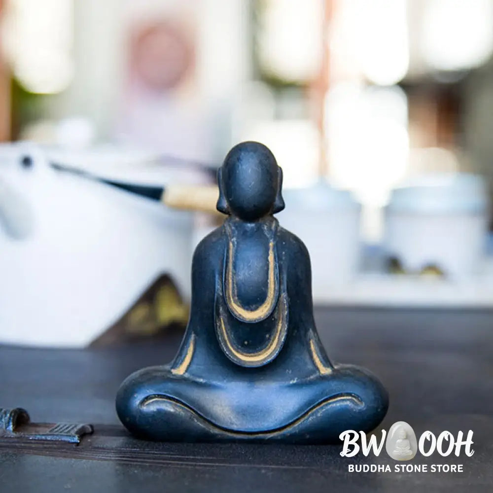BWOOOH resin Buddha statue - Tibetan Buddha Iron Powder Rust Cas