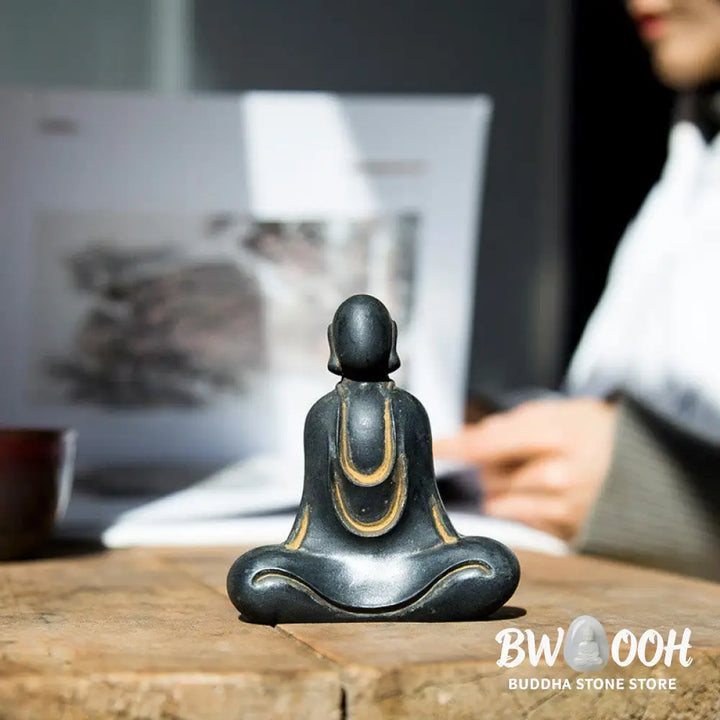 BWOOOH resin Buddha statue - Tibetan Buddha Iron Powder Rust Cas