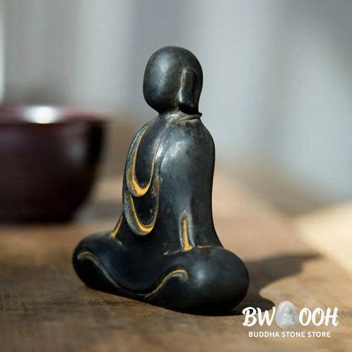 BWOOOH resin Buddha statue - Tibetan Buddha Iron Powder Rust Cas