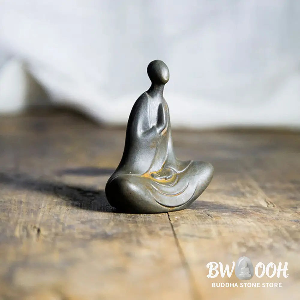 BWOOOH resin Buddha statue - Tibetan Buddha Iron Powder Rust Cas