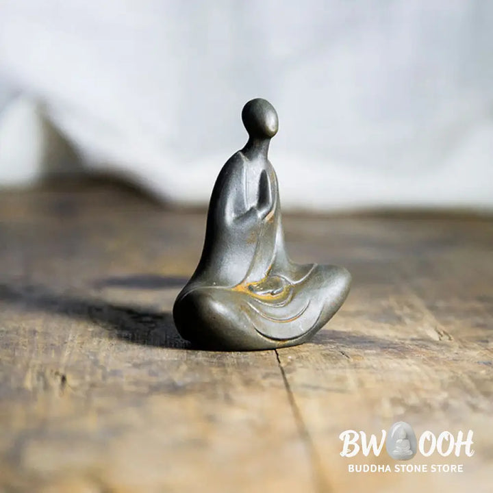BWOOOH resin Buddha statue - Tibetan Buddha Iron Powder Rust Cas