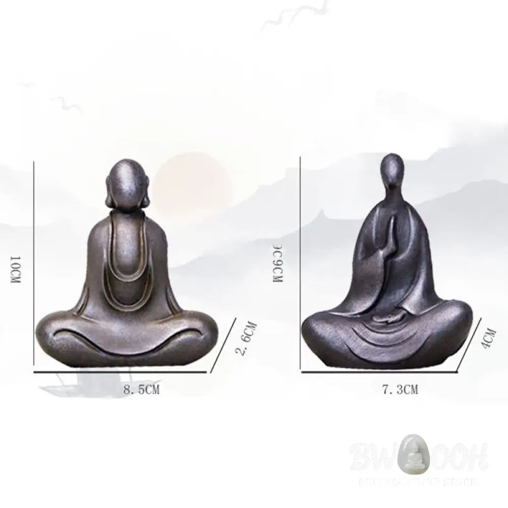 BWOOOH resin Buddha statue - Tibetan Buddha Iron Powder Rust Cas