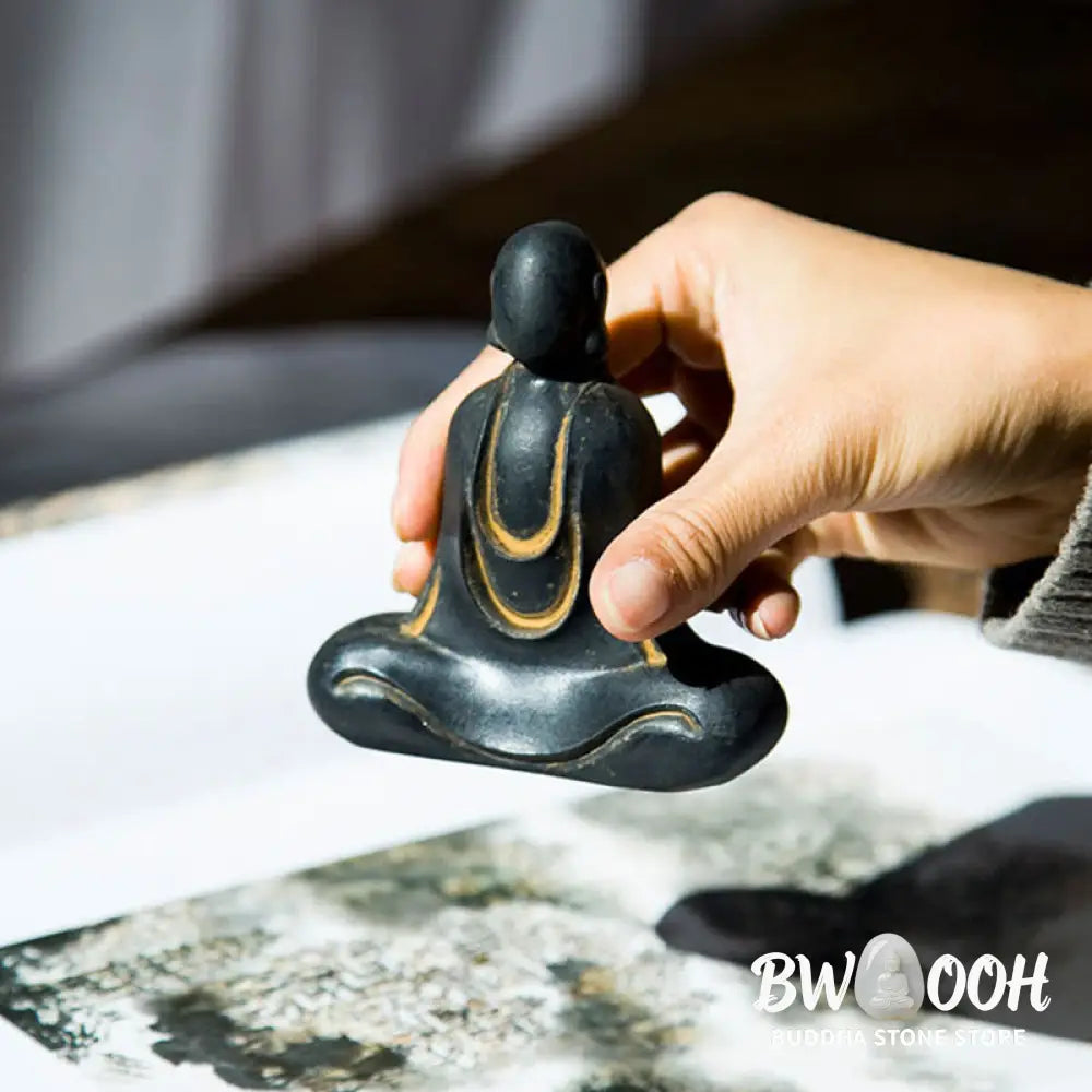 BWOOOH resin Buddha statue - Tibetan Buddha Iron Powder Rust Cas