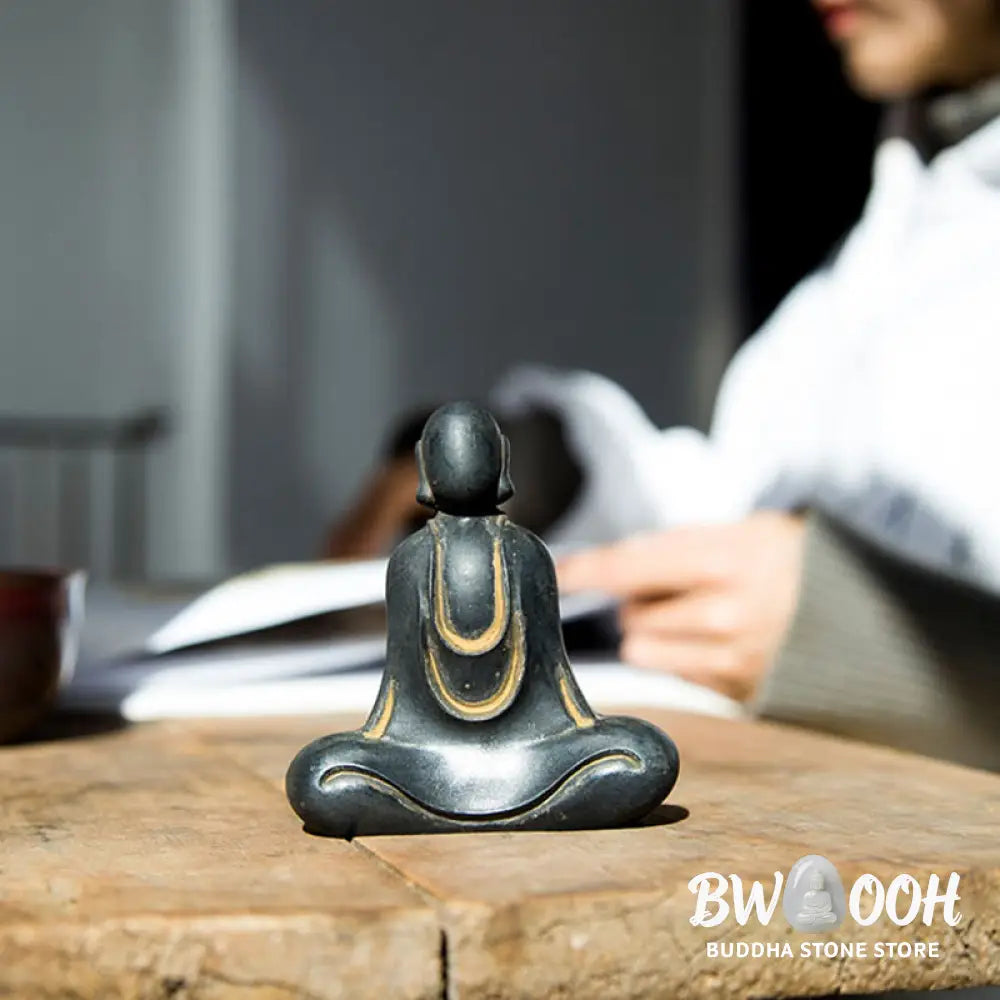 BWOOOH resin Buddha statue - Tibetan Buddha Iron Powder Rust Cas